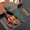 Antique Embroidery Scissors with Case – Vintage Gold & Red Needlework Shears for Sewing, Cross Stitch & Crochet